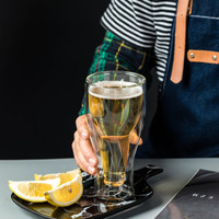 Verre à bière créatif en borosilicate à double paroi, design inversé, pour jus, boissons et eau, idéal pour bars et restaurants, transparent et artistique