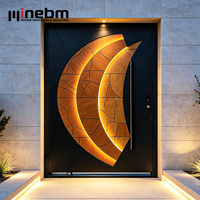 Porte d'entrée moderne personnalisée Portes pivotantes Sécurité Extérieur Entrée principale Avant Aluminium Autre porte pour la maison Maisons