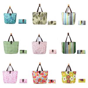 Custom Printed Eco-Friendly Polyester Shopping <b>Bag</b> Reusable and Portable Drawstring <b>Folding</b> Design Waterproof Storage - Product Image 6