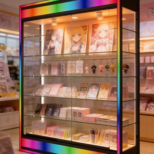 Vitrina de exhibición de <span class=keywords><strong>anime</strong></span> con cristal templado personalizado e iluminación LED de color para tiendas de vapeo - Product Image 5