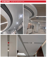 Système de rail en aluminium intégré sur mesure pour plafond suspendu, pour la ventilation HVAC, les sprinklers et les détecteurs de fumée