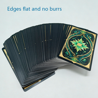 Jeu de Tarot de Luxe Personnalisé avec Accents en Feuille, Impression Personnalisée, Jeu de 78 Cartes pour Débutants et Lecteurs