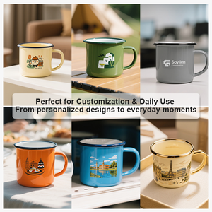 Tazas de Esmalte Personalizadas, Perfectas para Picnics Familiares, Material Metálico Duradero, Libres de BPA, Reutilizables - Product Image 4