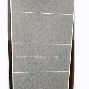 600mm largo cinza concreto efeito telha parede painel cinza PVC