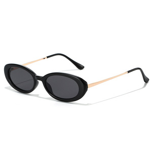 Logo Custom 2026 Vintage Men Women Jelly Color <b>Small</b> <b>Frame</b> Oval Sun Glasses UV400 Metal Legs Cat Eye <b>Sunglasses</b> - Product Image 5