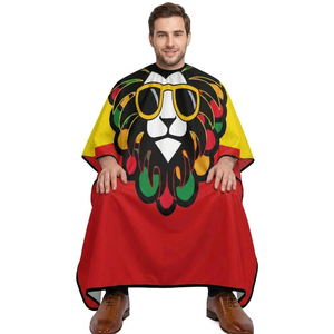 Capes de barbier en gros avec option de matériau polyester de haute qualité, personnalisation de la marque, logo professionnel sur mesure - Product Image 1
