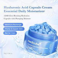 Crème en capsules medicube avec acide hyaluronique, hydratation longue durée 120H, soin de la barrière cutanée, hydratant quotidien apaisant pour le visage, tous types de peau