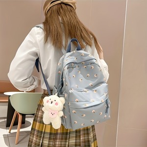 Sac à dos d'école en nylon décontracté Adolescent Collège Floral Étudiant École Sac à dos pour filles - Product Image 6