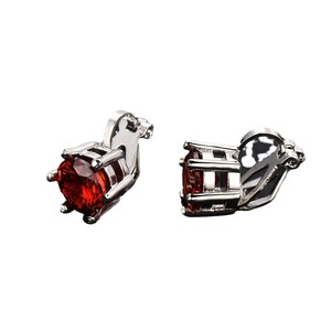 Clip-on <b>Earrings</b> Round Zircon U-shape Claw Setting Zinc Alloy Party Fashion Jewelry for Men - Product Image 5