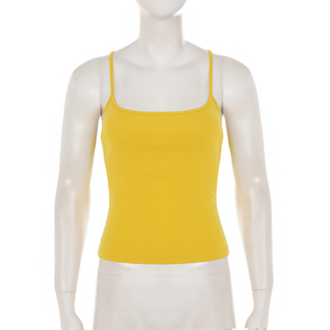 American Casual Sporty Simple Solid Basic Slim Fit <b>Crop</b> Racerback Tank <b>Top</b> with Built in Bra Pads for Women - Product Image 6