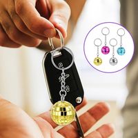 Fabricant de porte-clés en caoutchouc, mini porte-clés boule disco, anneau miroir acrylique de 1,18 pouce, logo personnalisé, Kpop, karaoké, fête, vente en gros