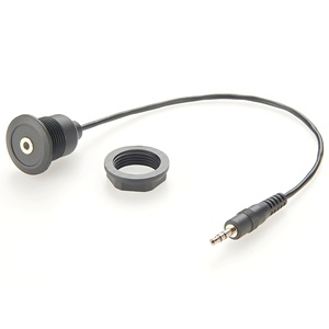 Câble <span class=keywords><strong>audio</strong></span> stéréo TRS 3,5 mm à montage sur panneau, câble d'extension <span class=keywords><strong>audio</strong></span> stéréo rond à montage sur panneau 1/8 pouces / 3,5 mm <span class=keywords><strong>pour</strong></span> microphones et casques - Product Image 1