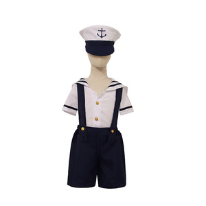 Fête des enfants marin Cosplay bleu foncé marine uniforme Halloween soirée maternelle Performance <span class=keywords><strong>vêtements</strong></span> - Product Image 3