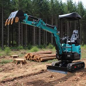 Mini-excavatrice sur chenilles Shantui SE20 de 2 tonnes à balayage zéro, petite pelle hydraulique pour travaux municipaux, jardinage et aménagement paysager - Product Image 5