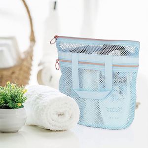 Sac de Douche Pliable Léger à Séchage Rapide en Maille avec Poches Zippées, Sac de Bain Portable pour la Gym et le Voyage - Product Image 6