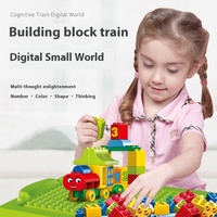 Grand Train en plastique Blocs de construction Ensemble de jouets pour garçons et filles Éducation précoce des enfants Alphabet cognitif Modèle Jouet
