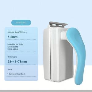 Brosse magnétique de nettoyage pour aquarium, écologique, en plastique, design rectangulaire, sans angle mort, outil de décapage des algues - Product Image 4