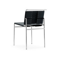 Chaise de salle à manger italienne minimaliste en acier inoxydable et cuir, design moderne, mobile, imperméable, pour la maison et l'hôtel