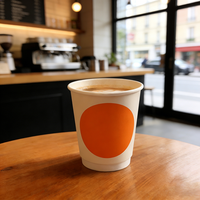 Gobelet en papier artisanal pour boissons, qualité alimentaire, jetable, avec logo imprimé à chaud, 6oz/8oz/10oz/12oz/14oz/16oz/18oz/20oz