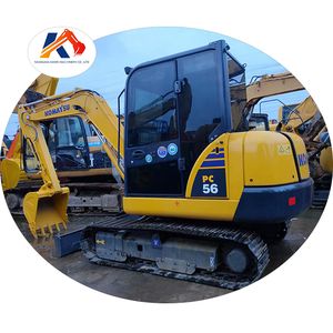 Mini-excavatrice hydraulique Komatsu PC56-7 d'occasion, 5 tonnes, excavatrice sur chenilles d'origine japonaise, godet de 0,22 m - Product Image 1
