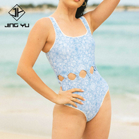 Maillot de bain une pièce 2026, nouveau modèle ajouré avec bordure en dentelle dentelée, personnalisé, en nylon écologique