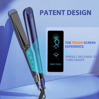 Lisseur de cheveux professionnel électrique, traitement à la kératine, revêtement céramique, 2 en 1, écran LED, fer à lisser