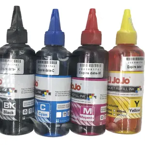 JOJO Impresora Tinta Inyección de tinta color Impresora 100ML especial foto papel etiqueta tinte Epson recarga de tinta kit para todas las impresoras de escritorio