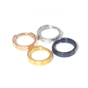 Anneau de nez en acier inoxydable avec incrustation de zircon, design géométrique, fermeture à ouverture, bijoux de piercing pour femmes, cadeau - Product Image 4