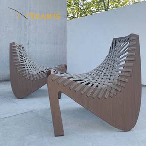 Elegante Silla de Exterior de Madera Tejida de Grado Comercial, Asientos Modernos para Patio, Jardín y Terraza, Muebles de Exterior - Product Image 4