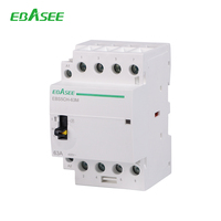 EBASEE Kontrol Rumah Tangga EBS5CH OEM/ODM 16A-100A DIN Rail AC 220V 240V 2P 4P 25a 32a 40a 63a 100 Ampere Kontaktor Modular Senyap