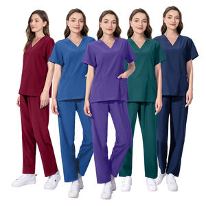 Uniforme de Enfermera Profesional con Logotipo Personalizado, Conjunto de Uniforme Médico, Transpirable, de Poliéster, Unisex, al por Mayor - Product Image 3