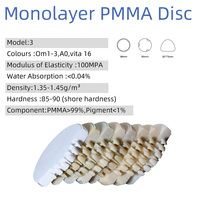 LEONGY Matériau de fraisage facile pour couronnes et bridges temporaires B40 C14 Monolayer PMMA Bloc dentaire CAD CAM