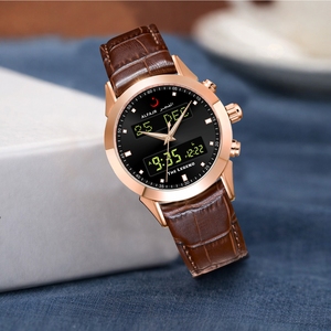 Montre numérique étanche en acier rose doré pour homme musulman avec boussole Qibla en cuir islamique, fournisseur d'usine <span class=keywords><strong>Al</strong></span> <span class=keywords><strong>Fajr</strong></span> - Product Image 5