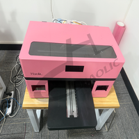 Imprimante à plat tout-en-un A3 Rose XP600 DTG & DTF Autonettoyant Certifié CE Impression directe sur film de t-shirts Livraison express aux États-Unis