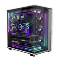 Nouveau boîtier PC gaming Full Tower en acier et métal, format ATX, en stock, vente flash, châssis PC ARGB