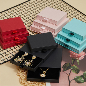 Tùy chỉnh đồ trang sức bao bì kraft giấy lưu trữ đồ trang sức hộp bông tai vòng tay dây chuyền Hộp Quà Tặng trượt ngăn kéo hộp đồ trang sức - Product Image 5