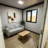 Maison conteneur en acier extensible de luxe moderne de 20 pieds, bâtiment mobile préfabriqué, 2/3 chambres, salon, villa, bureau