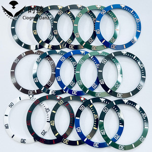Ghiera Inclinata in Ceramica e Alluminio Nera, Blu, Verde, Grigia da 38mm/30.6mm, Adatta per Cassa Orologio da 40mm SUB GMT YM - Direttamente dalla Fabbrica - Product Image 4