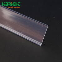 Affichage transparent personnalisé en plastique PVC acrylique Étagère Talker Prix Canal Étiquette Bande de données Porte-étiquette de billet pour étagères en métal