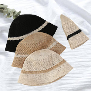 Vente chaude Personnalisé Solide Couleur Creux Seau Cap Avec Streak D'été Soleil Crème Solaire Pêcheur Plage Cap Seau Ombre Chapeaux - Product Image 4