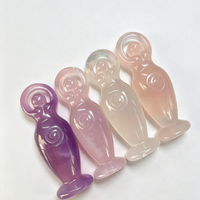 Statue de déesse en cristal naturel mélangé, figurine de la Terre Mère en pierre polie pour la guérison par le Reiki et la décoration spirituelle de la maison