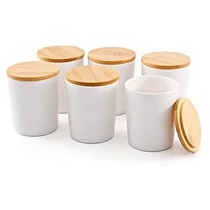 wholesale custom supplies luxury vessel empty candle container engraved eco friendly candle jar with lid and box ceramic candle
