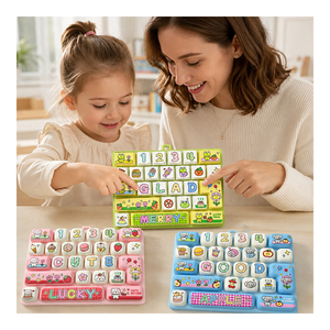 Promotional Keyboard Fidget Toy Cartoon Press Button Clicker Stress Relief With 26 <b>Key</b> Layout Bag Pendant For Kids - Product Image 6