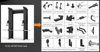 W6150-S1 Équipement de musculation pour salle de sport, Machine de crossover à câble OEM avec système de poulie simple ou double réglable et sélection de charge par broche