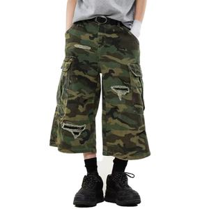 Shorts Cargo Décontractés d'Été en Coton, Coupe Ample, Effet Vieilli, Bermudas, Camouflage, pour Hommes - Vente en Gros - Product Image 4