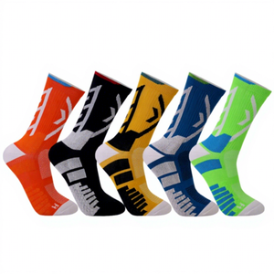 Calcetines Deportivos con Diseño Geométrico, Transpirables, de Punto, con Spandex y Poliéster, para Correr, para Adultos, para Uso en Verano - Product Image 1