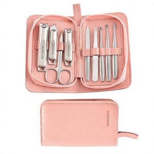 Ensemble de manucure et pédicure en acier inoxydable 9 pièces, kit de coupe-ongles portable avec étui de voyage pour adultes - Product Image 6