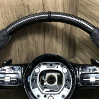 Volant en fibre de carbone, modèle ancien amélioré, modèle nouveau, compatible avec Benz GLA CLA GLC GLS GLE Classe C W205 W204 W213 W222 AMG