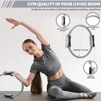 Ensemble de tapis de yoga et de Pilates portable avec logo personnalisé, poids de cheville, ballon, bande de résistance, anneau de résistance, accessoires de fitness pour la maison et la salle de sport