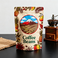 Sacs à café personnalisés imprimés avec fermeture éclair et valve, réutilisables et refermables pour usage alimentaire, tailles et design de logo personnalisés